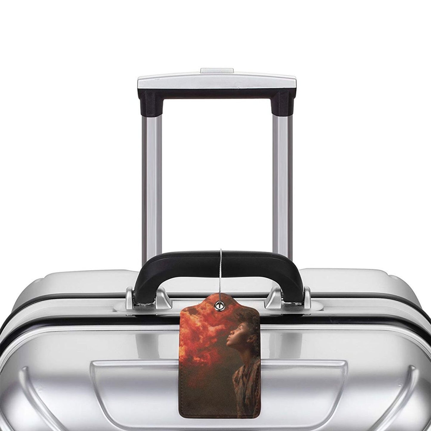 Dreamy Cloud - Gazing Art Stainless Steel Leather Luggage Tags (2 - Pack, 2.9in×4.6in/7.3cm×11.6cm)